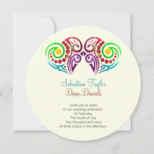Invitation Mariage de deux coeurs (Devant)