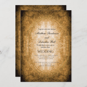 Invitation Mariage de documents de style rustique vintage