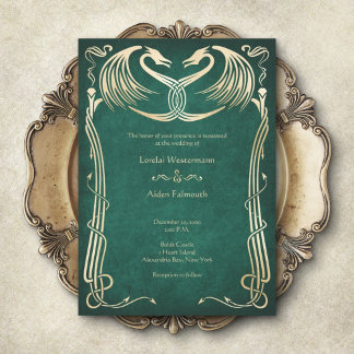Invitation Mariage de dragon médiéval