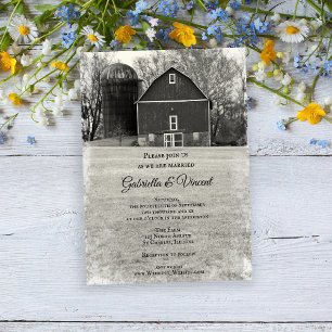 Invitation Mariage de ferme de la ferme Country Barn