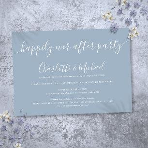 Invitation Mariage de fête Dusty Blue pour toujours