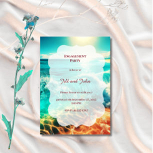 Invitation Mariage de Fête sur la Plage Tropicale