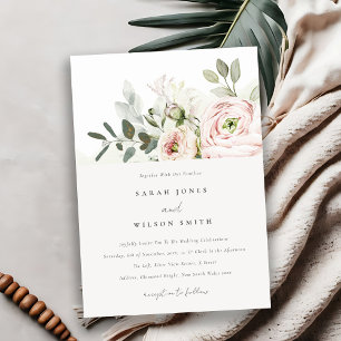 Invitation Mariage de feuillage Eucalyptus Pink