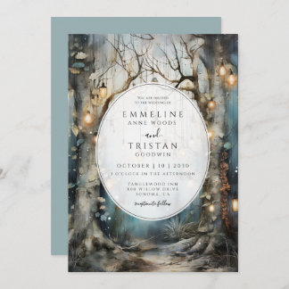 Invitation Mariage de feux lumineux enchanted Forest Path