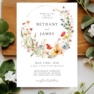Invitation Mariage de Fleur sauvage lunatique