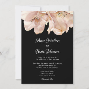 Invitation Mariage de fleurs aquarelle