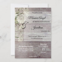 Mariage de fleurs de bois gris rustique