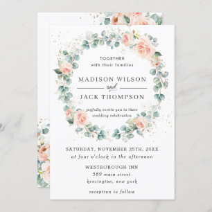 Invitation Mariage de fleurs de brins de pin rustiques