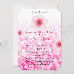 Invitation Mariage de fleurs de cerises