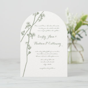 Invitation Mariage de fleurs de Fleur sauvage Green Enchantag