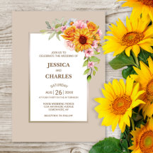 Mariage de fleurs de tournesol