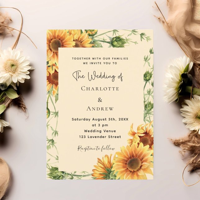 Invitation Mariage de fleurs de tournesol (Créateur téléchargé)