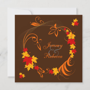 Invitation Mariage de Flourish d'automne