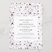 Mariage de flux en direct Purple Cassis Terrazzo