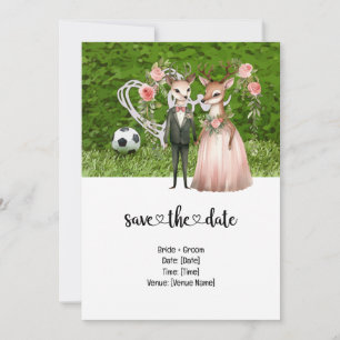Invitation Mariage de football sur le thème de la balle sur l