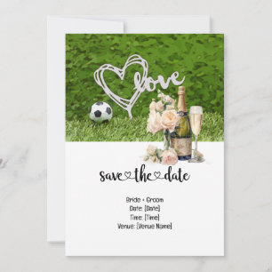 Invitation Mariage de football sur le thème de la balle sur l