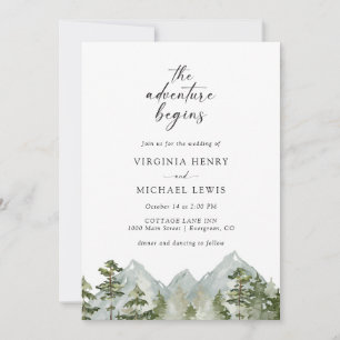 Invitation Mariage de Forest Mountain