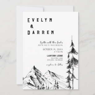 Invitation Mariage de Forest Mountain