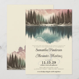 Invitation Mariage de forêt aquarelle