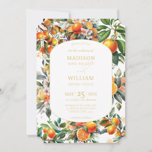 Invitation Mariage de fruits d'agrumes d'été