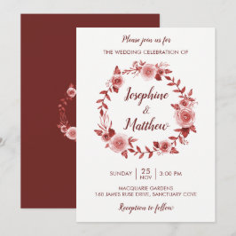 Invitation Mariage de germe de fleurs de Bourgogne