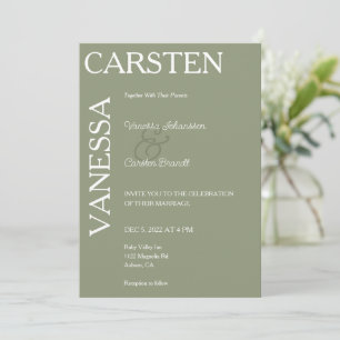 Invitation Mariage de glam moderne simpliste