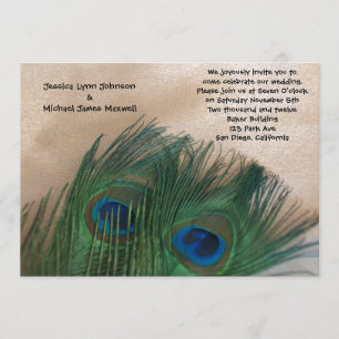 Invitation Mariage de Golden Peacock