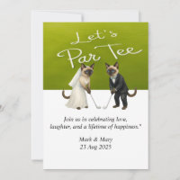Mariage de golf à thème pour Amoureux de les chats