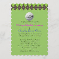 Mariage de golf de Jacquard Golfball Green Monogra
