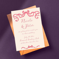 Mariage de gribouillage vintage rétro dessiné à la