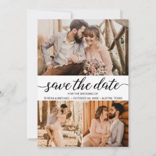 Invitation Mariage de grille photo rustique chic
