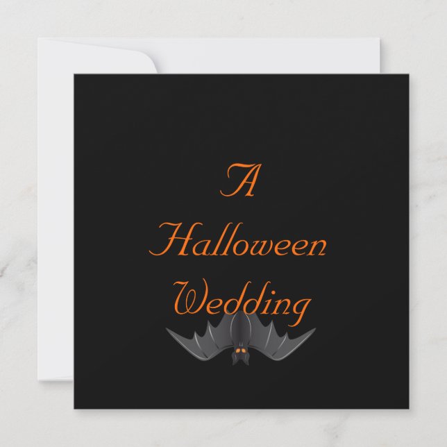 Invitation Mariage de Halloween - (batte accrochante) (Devant)
