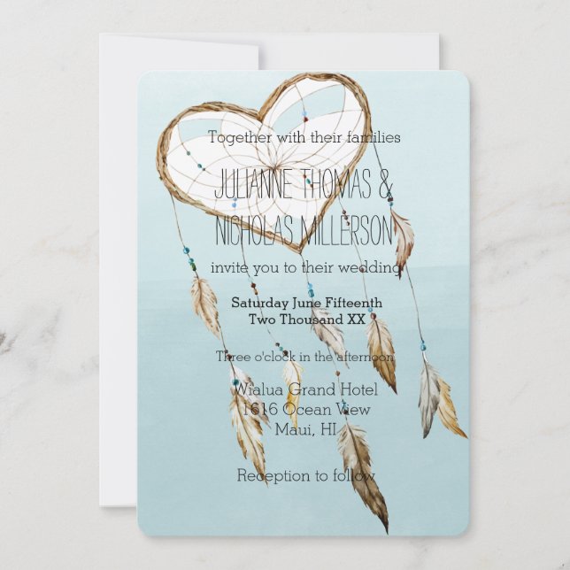 Invitation Mariage de Heart Dream (Devant)