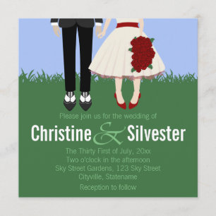 Invitation Mariage de jardin, 5,25 x 5,25 mariages