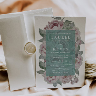 Invitation Mariage de jardin anglais   Jade