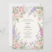 Mariage de jardin anglais Pastel Rose Wisteria