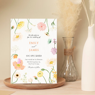 Invitation Mariage de jardin fleuri doux