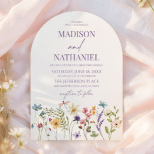 Invitation Mariage de jardin floral de fleurs sauvages