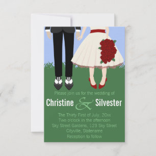 Invitation Mariage de jardin, mariage 3,5 x 5