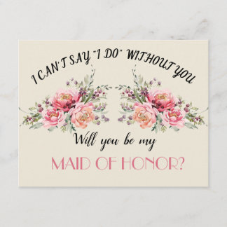 Invitation Mariage de jardin sauvage Serez-vous ma femme d'ho
