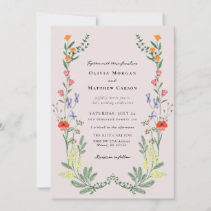 Invitation Mariage de jardin secret