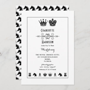 Invitation Mariage De Jeu King And Queen Chess Board