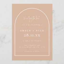 Invitation Mariage de jonction d'arche moderne en rose pâle