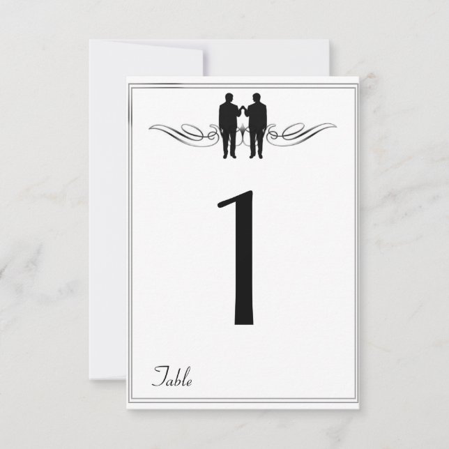 Invitation Mariage de la chambre d'élégance noir blanc Numéro (Devant)