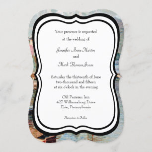 Invitation Mariage de la Côte d'Azur des années 1920 de