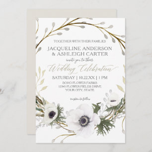 Invitation Mariage de la couronne d'Eucalyptus