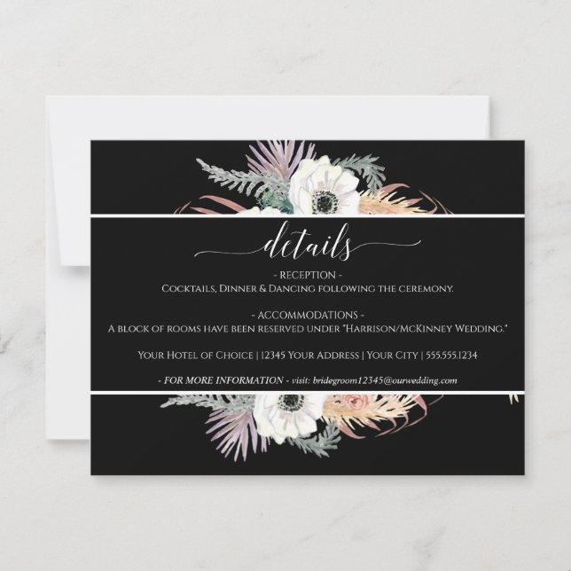 Invitation Mariage de la culture de la floraison de l'herbe n (Devant)