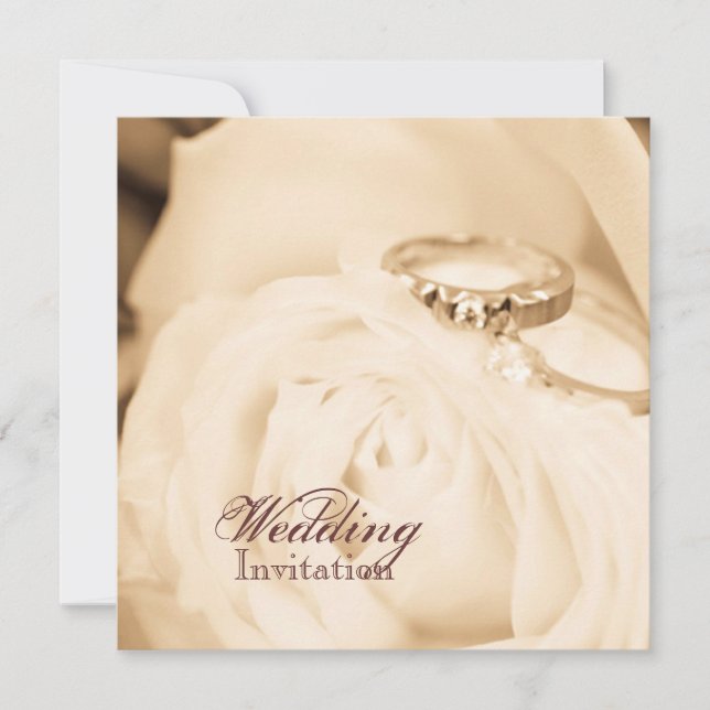 Invitation Mariage de la fête de l'engagement de la bague de  (Devant)