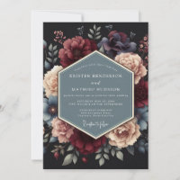 Mariage de la flore de minuit cramoisie