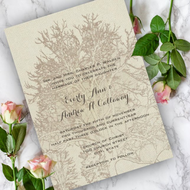 Invitation Mariage de la forêt de chêne (Créateur téléchargé)